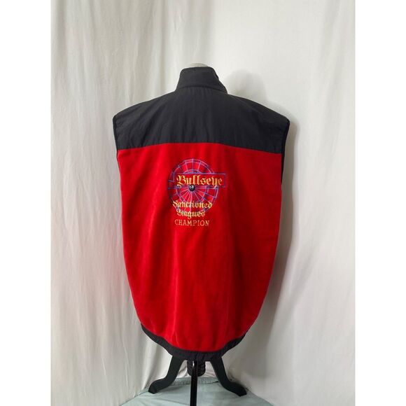 Outer Boundary Men’s Vest Jacket Black and Red Fleece B.S.L. Full Zip Size 3XL - Picture 7 of 14